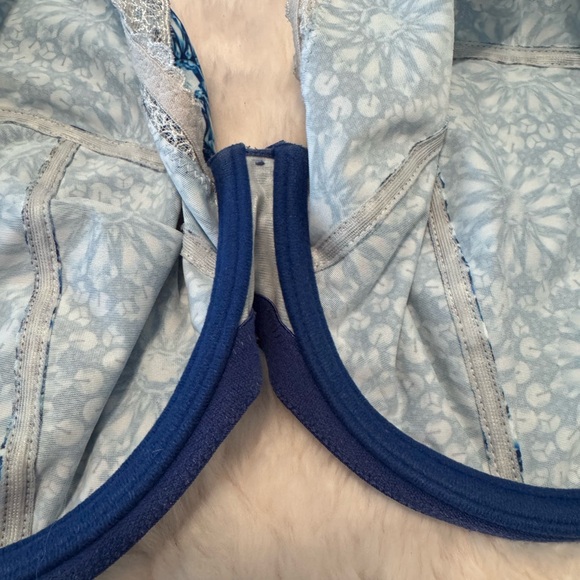 Elomi Tiffany Blue Floral Lace Bra 36 H US sizing fair-good see photos - Picture 4 of 11